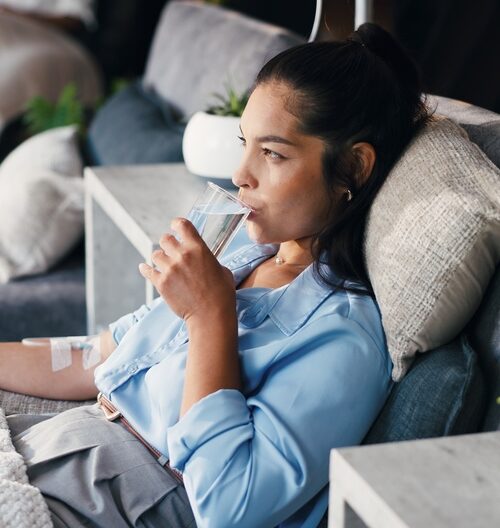 IV Therapy in Abu Dhabi: 5 Key Wellness Facts | EHHC Patient receiving medically supervised IV therapy in Abu Dhabi at Elegant Hoopoe Health Center